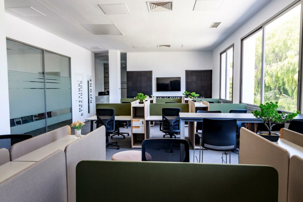 Common area at the Teamlink Business Center in Tunis